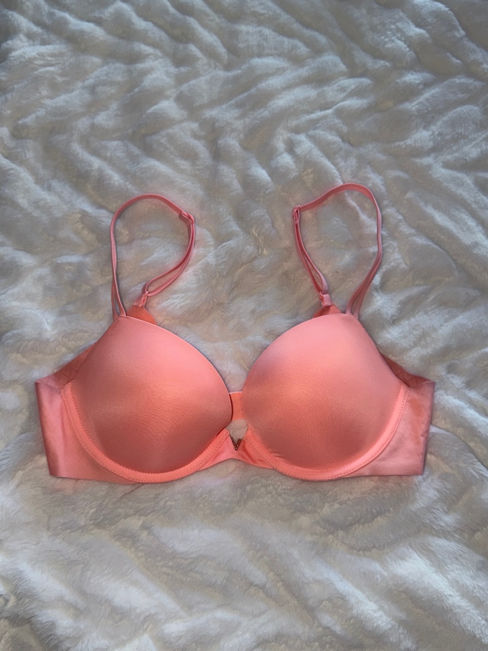 Victoria's Secret Coral Push-Up T-Shirt Bra